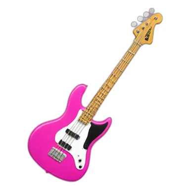 Bassguitar-pink sticker