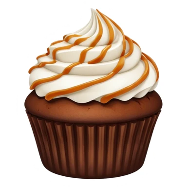 chocolate cupcake with caramel and coconut  sticker