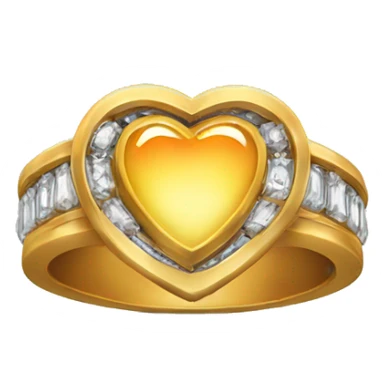 Ring inside hart sticker