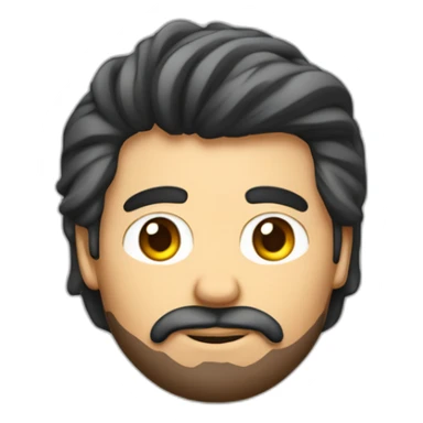 De un experto en redes sociales de cabello corto barba colombiano trabajando en su iMac  sticker