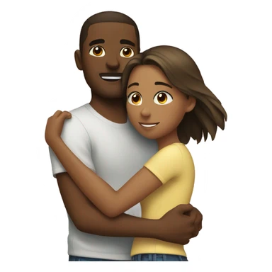 boyfriend and girlfriend hugging on a beach  sticker