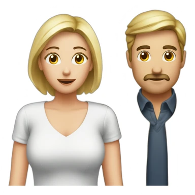 man watching wife with binoculara sticker