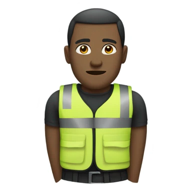 man standing full standing with stab vest  sticker