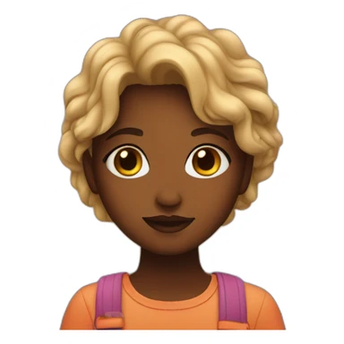 Girl in a sunset sticker