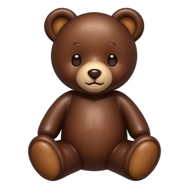 Teddy bear made of chocolate  sticker