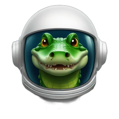 alligator in an astronaut helmet sticker