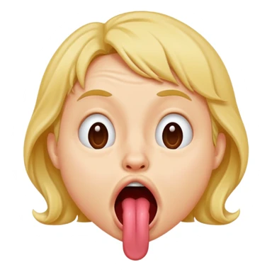 Original emoji sticking tongue with a scrunched nose in a sweetly mocking way sticker