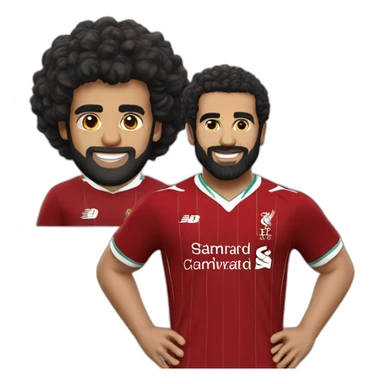 mo salah in liverpool kit sticker