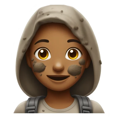 girl with dirt sticker