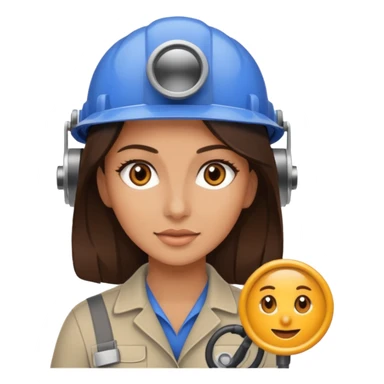 opérateur contrôle non destructif féminin brune sticker