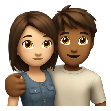 Roblox boy and girl hugging sticker