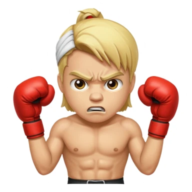 blonde angry boxer  sticker