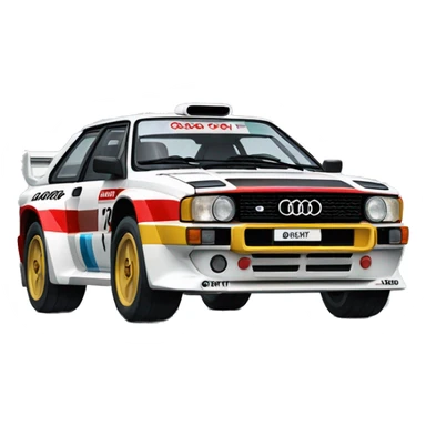 Make a Audi quattro 1986 rally car  sticker