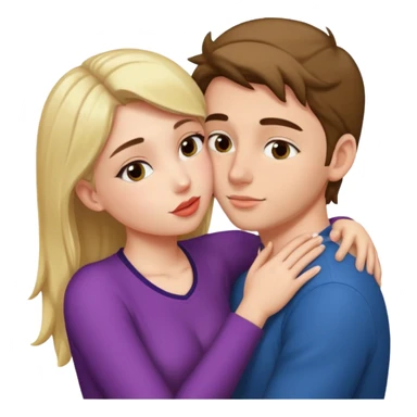Girl kissing her boyfriend while her arms around her neck and his hands on her ass sticker