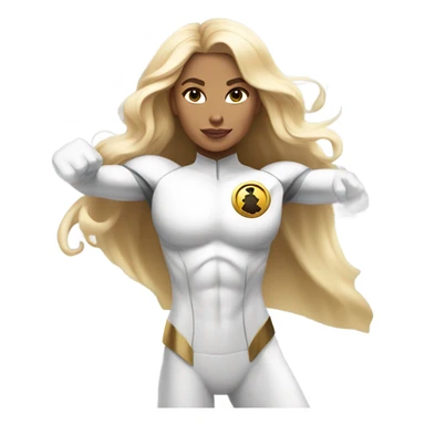 white superwoman sticker