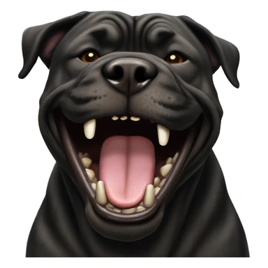 Black presa canario laughing  sticker
