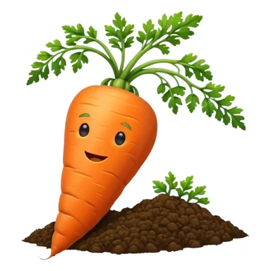 Create a carrot with a bend and a curve  sticker