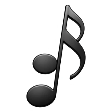 black simple music note sticker