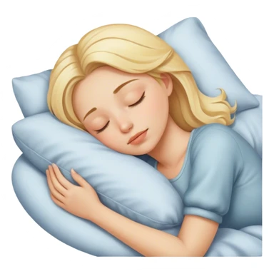 Blonde girl sleeping ￼ sticker