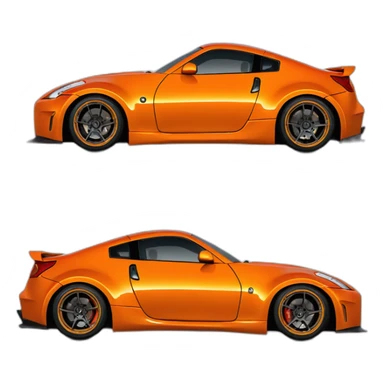 350z drift tuning orange sticker