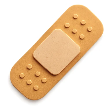 bandage, layered paper look paper craft style sticker