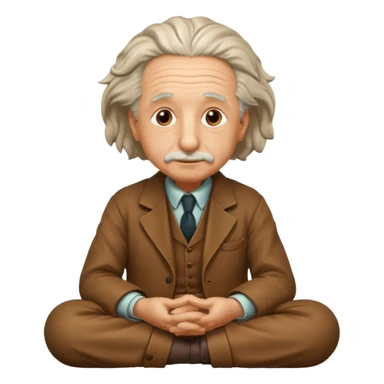 sitting philosopher-statue as albert einstein and blessing sticker