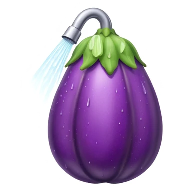 An eggplant in the shower sticker