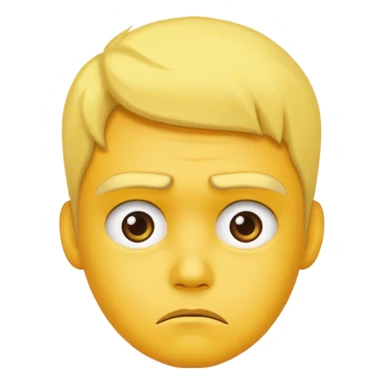 Disappointed yellow face  sticker