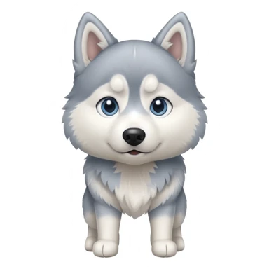 A Husky with lightblue eyes sticker