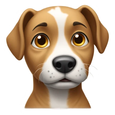 A disabled dog giving a middle finger ￼ sticker