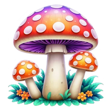 psychodelic mushroom single sticker