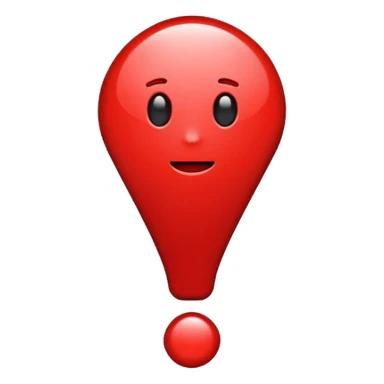 exclamation mark full red sticker