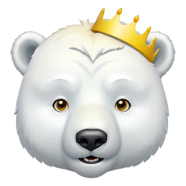 White polar bear with half open cartoony eyes and a yellow halo over his head sticker