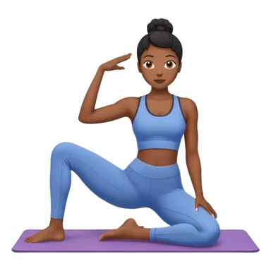 black woman doing pilates sticker