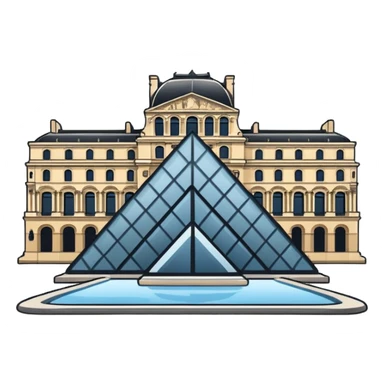 now u want a sticker black an white with louvre museum  sticker