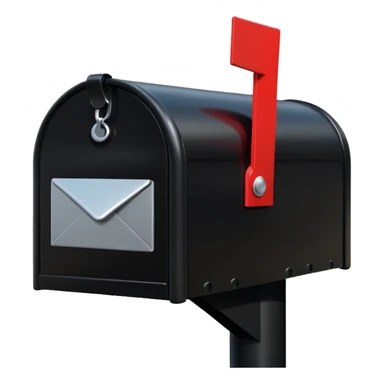 black unified mailbox №90210 on black post sticker