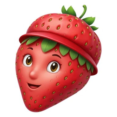 strawberry front the mic with cap sticker