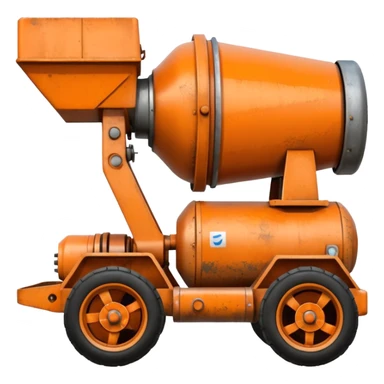 orange concrete mixer sticker