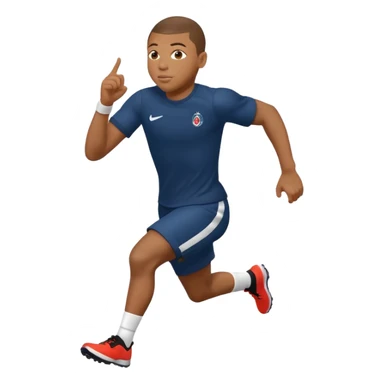 Mbappe running fast sticker