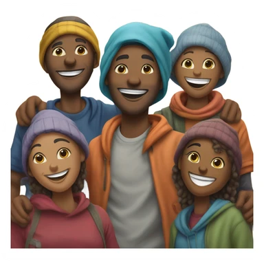 happy homeless people sticker