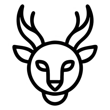 Lahubu as a simple, modern icon, minimal lines, clear silhouette, suitable for app or website use sticker