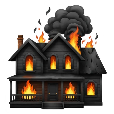 white home burning down sticker
