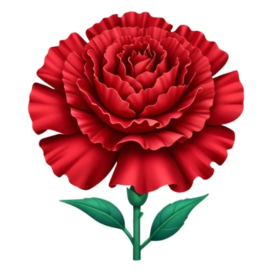 Red carnation sticker