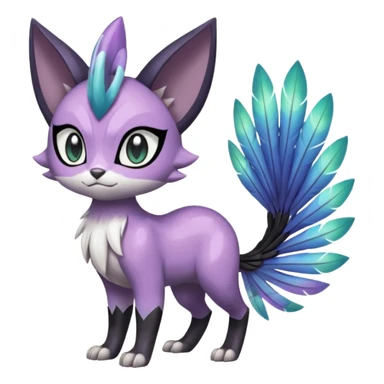 Meloetta-Purrloin-Nargacuga-Pokémon-Fakémon-fusion-hybrid-creature sticker