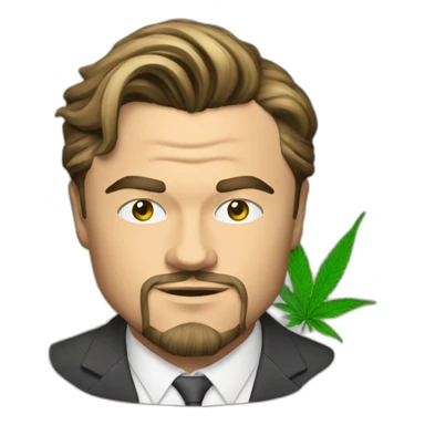 leonardo dicaprio with weed sticker
