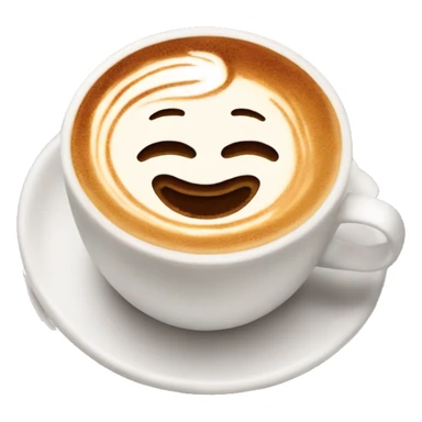 Cappuccino with latte art sticker