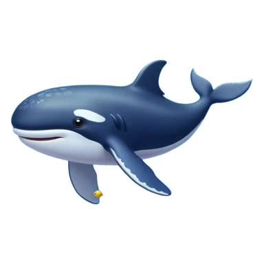 Rich whale sticker