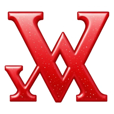 The letters xoxo in sparkly red font sticker