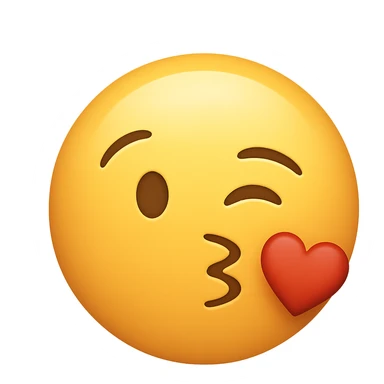 face blowing a kiss emoji sticker