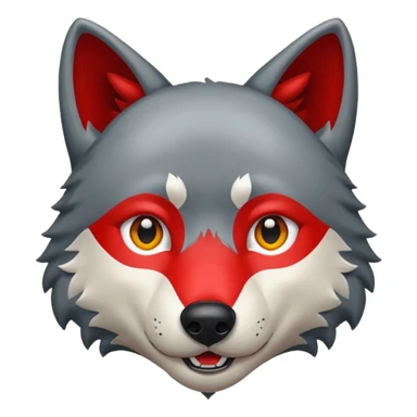 Wolf red sticker
